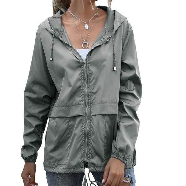 autumn casual jacket women fashion lightweight outerwear zipper hooded waterproof raincoat slim jackets female lr1372 210531, Black;brown
autumn casual jacket women fashion lightweight outerwear zipper hooded waterproof raincoat slim jackets female lr1372 210531, Black;brown