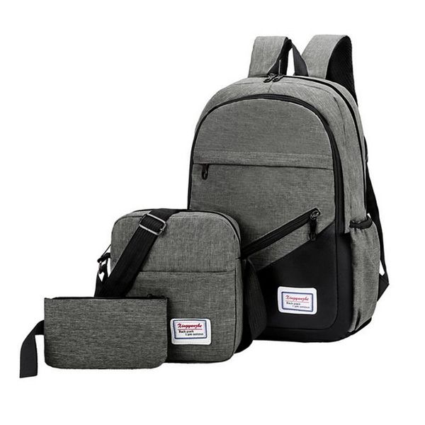 adisputent 3pcs/set men's backpack male usb charging lapbackpacks boys computer bags schoolbag men shoulder bag sets gray school
adisputent 3pcs/set men's backpack male usb charging lapbackpacks boys computer bags schoolbag men shoulder bag sets gray school