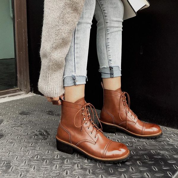boots winter est women round toe ankle genuine leather square heels dancing party shoes woman fashion, Black
boots winter est women round toe ankle genuine leather square heels dancing party shoes woman fashion, Black