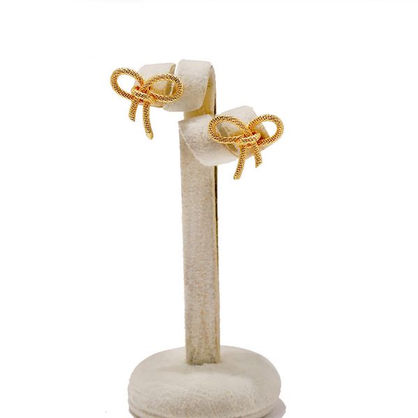 copper gold plated bow earrings for women new arrival luxury middle east fashion jewelry wholesale, White 
copper gold plated bow earrings for women new arrival luxury middle east fashion jewelry wholesale, White