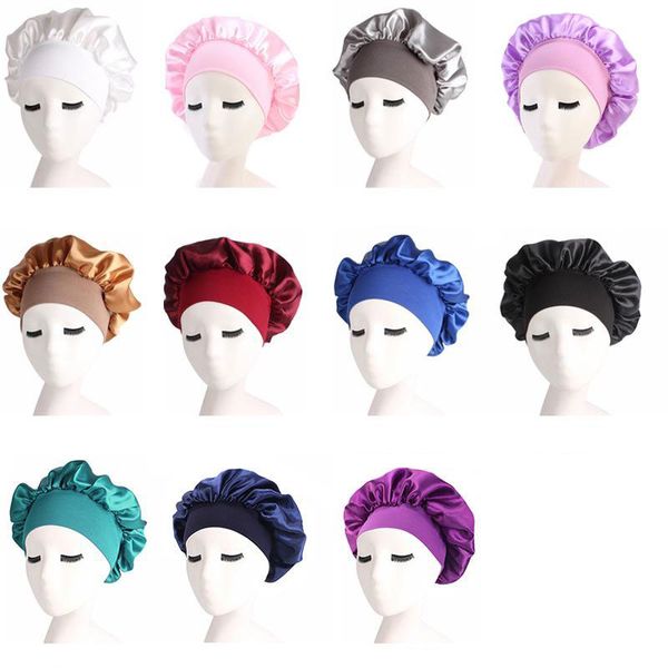 solid color women satin sleep caps hair care bonnet night hat headwear wide shower elastic headwrap, Blue;gray
solid color women satin sleep caps hair care bonnet night hat headwear wide shower elastic headwrap, Blue;gray