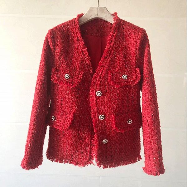 women's jackets runway spring autumn sweet jacket coat elegant lovely woolen tweed luxury tassel outwear casacos top, Black;brown
women's jackets runway spring autumn sweet jacket coat elegant lovely woolen tweed luxury tassel outwear casacos top, Black;brown