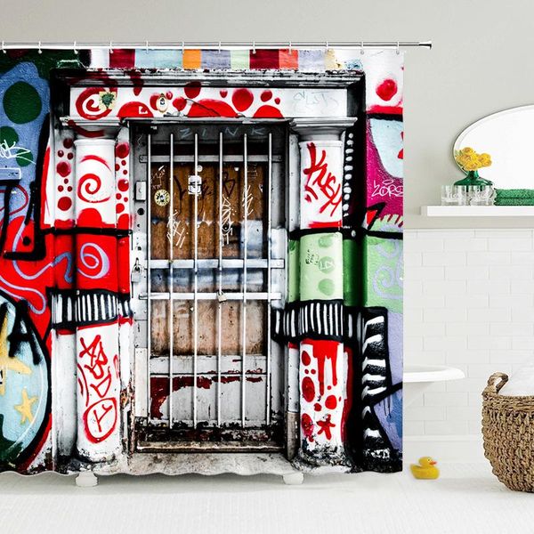 color old door shower curtains wall graffiti western style bathroom waterproof polyeste cloth bath curtain set 180x200cm
color old door shower curtains wall graffiti western style bathroom waterproof polyeste cloth bath curtain set 180x200cm
