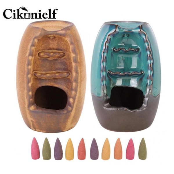 fragrance lamps ceramic waterfall backflow incense burner incenser holder home decor ornament+ 10 cone free
fragrance lamps ceramic waterfall backflow incense burner incenser holder home decor ornament+ 10 cone free