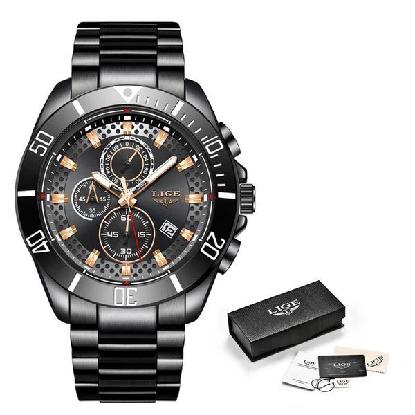wristwatches watch men 2021 lige black classic busines mens watches military waterproof sport chronograph relogio masculino, Slivery;brown
wristwatches watch men 2021 lige black classic busines mens watches military waterproof sport chronograph relogio masculino, Slivery;brown