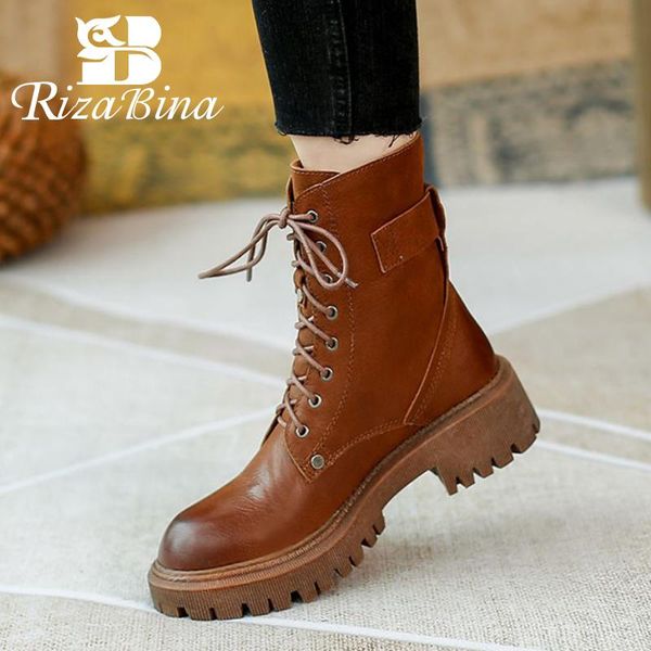 boots rizabina women ankle genuine leather lace up ladies shoes winter autumn fashion party footwear size 34-40, Black
boots rizabina women ankle genuine leather lace up ladies shoes winter autumn fashion party footwear size 34-40, Black