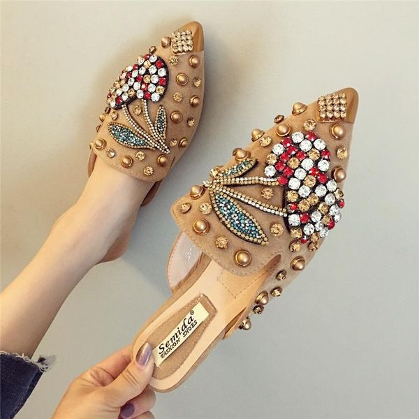 slippers shoes woman 2021 loafers pointed toe flat glitter slides pantofle low rivet big size jelly cover hoof heels rubber, Black
slippers shoes woman 2021 loafers pointed toe flat glitter slides pantofle low rivet big size jelly cover hoof heels rubber, Black
