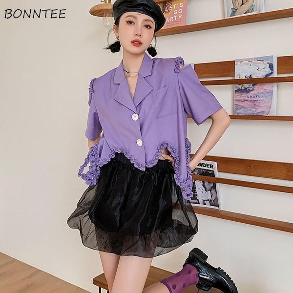 women's suits & blazers cropped women irregular design vintage fashion korean style all-match club streetwear summer short sleeve outwe, White;black
women's suits & blazers cropped women irregular design vintage fashion korean style all-match club streetwear summer short sleeve outwe, White;black