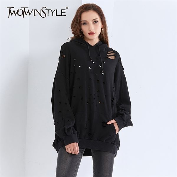 hollow out high street sweatshirt for women hooded collar long sleeve casual black sweatshirts female fashionable 210524
hollow out high street sweatshirt for women hooded collar long sleeve casual black sweatshirts female fashionable 210524