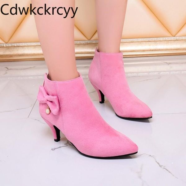 boots winter the fashion pointed fine heel pink sweet bow plus velvet keep warm high women size 34-48, Black
boots winter the fashion pointed fine heel pink sweet bow plus velvet keep warm high women size 34-48, Black