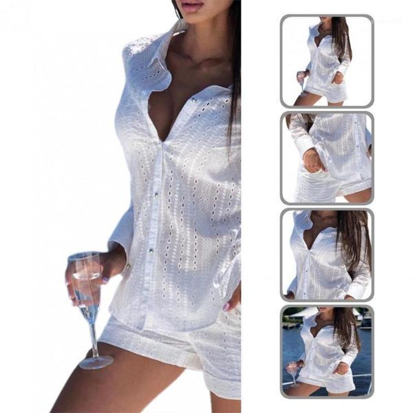 women's tracksuits turn-down collar female button shirt solid color lace outfits women accessory, Gray
women's tracksuits turn-down collar female button shirt solid color lace outfits women accessory, Gray