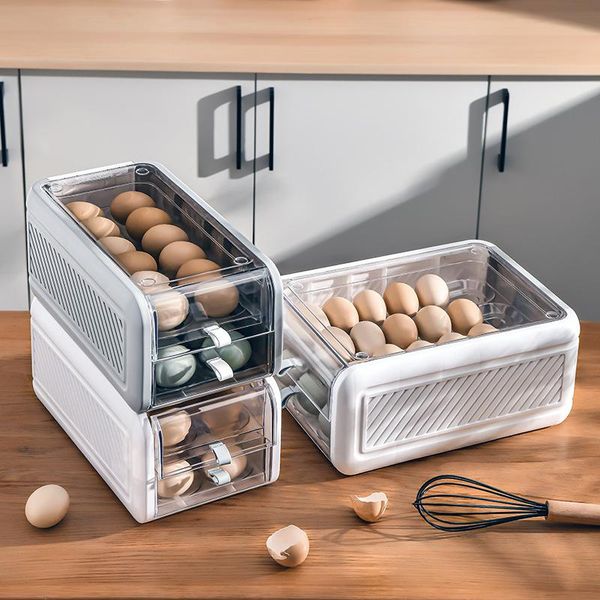 storage bottles & jars double stacking drawer type egg food container japanese-style transparent kitchen box refrigerator organizer
storage bottles & jars double stacking drawer type egg food container japanese-style transparent kitchen box refrigerator organizer