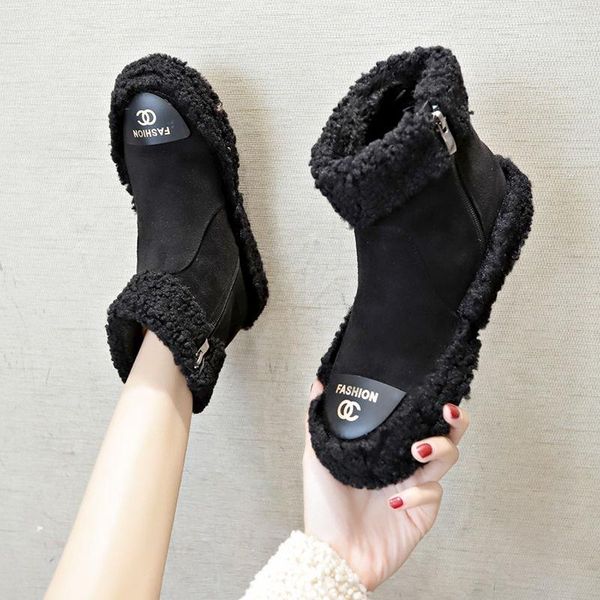boots 2021 women's snow sheep curly shoes warm cotton winter flat short grey pu, Black
boots 2021 women's snow sheep curly shoes warm cotton winter flat short grey pu, Black