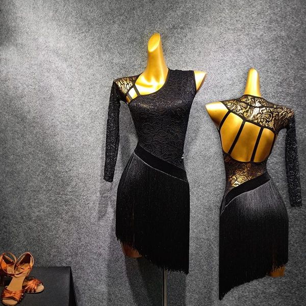 casual dresses latin dance dress for competition women one shoulder tassel wear ballroom practice clothing lace stitching backless suit, Black;gray
casual dresses latin dance dress for competition women one shoulder tassel wear ballroom practice clothing lace stitching backless suit, Black;gray