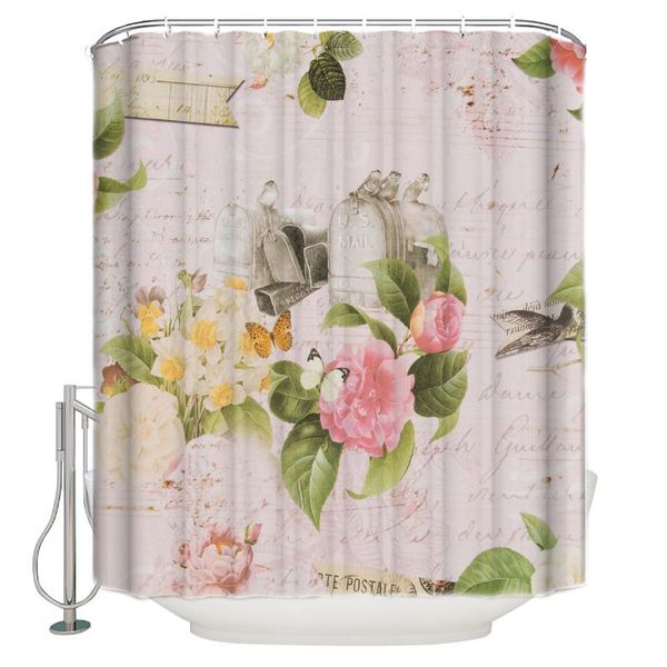 shower curtains curtain waterproof polyester with 12 hooks retro style flowers, birds, butterflies and mailboxes
shower curtains curtain waterproof polyester with 12 hooks retro style flowers, birds, butterflies and mailboxes