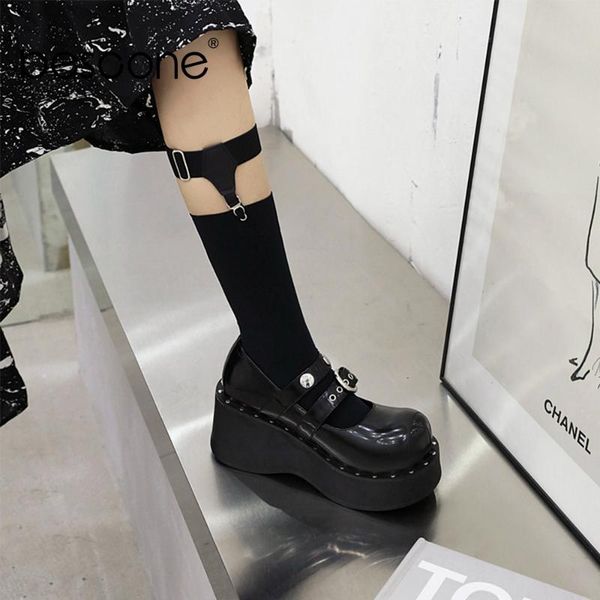 dress shoes bescone sweet styish patent leather pumps platform heels mary janes shallow buckle dressing spring autumn round toe um140, Black
dress shoes bescone sweet styish patent leather pumps platform heels mary janes shallow buckle dressing spring autumn round toe um140, Black