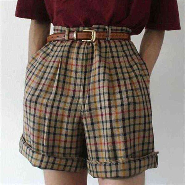 fashion summer vintage grid women shorts high street colorful loose mid wasit short pants with pocket clothes, White;black
fashion summer vintage grid women shorts high street colorful loose mid wasit short pants with pocket clothes, White;black