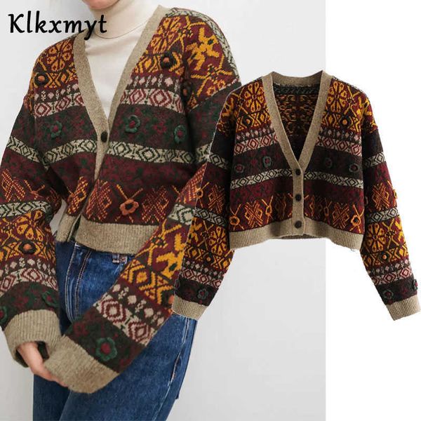 klkxmyt za women fashion jacquard cropped knitted cardigan sweater vintage v neck long sleeve female outerwear chic 210527, White
klkxmyt za women fashion jacquard cropped knitted cardigan sweater vintage v neck long sleeve female outerwear chic 210527, White