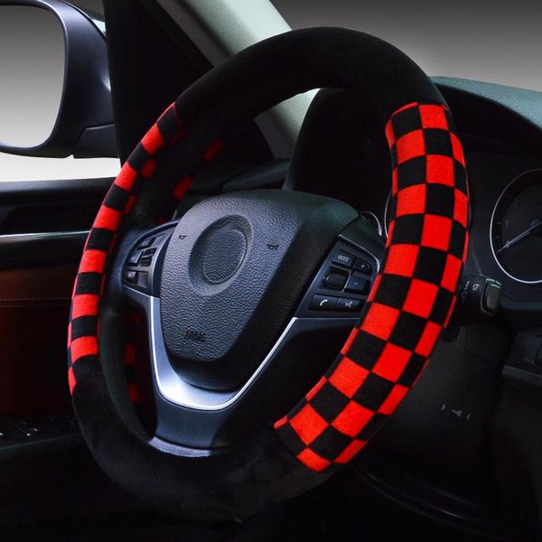 steering wheel covers fashion car case black and white plaid short plush exquisite universal handlebar cover auto accessories
steering wheel covers fashion car case black and white plaid short plush exquisite universal handlebar cover auto accessories