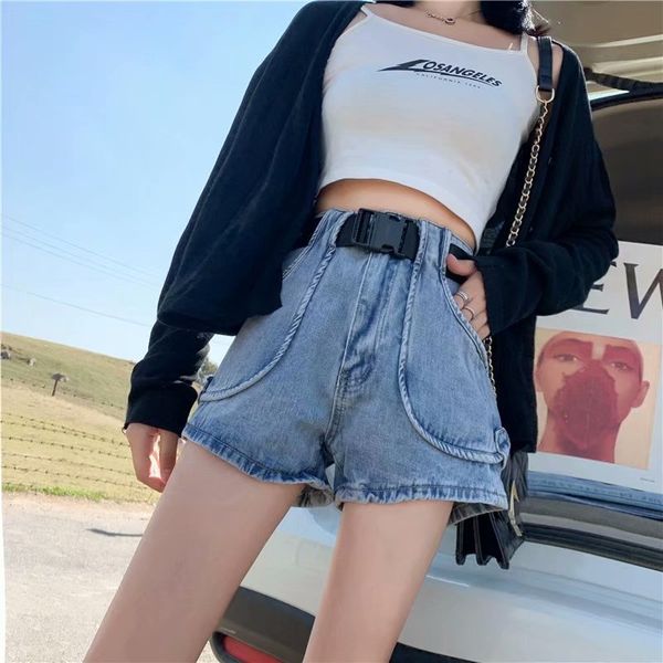women's shorts hong kong style denim new summer 2020 fat sister show thin high waist korean loose a-line pants, White;black
women's shorts hong kong style denim new summer 2020 fat sister show thin high waist korean loose a-line pants, White;black