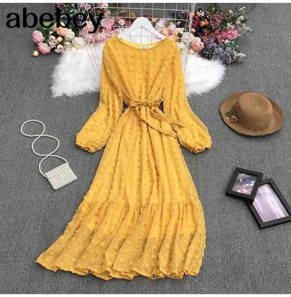 spring autumn o-neck puff sleeve dress waist slim ruffles medium length solid big skirt 210512, Black;gray
spring autumn o-neck puff sleeve dress waist slim ruffles medium length solid big skirt 210512, Black;gray
