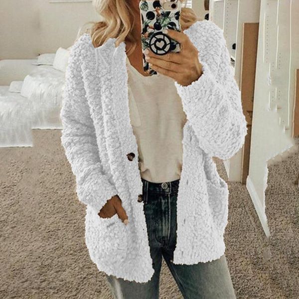 women's jackets woolen coats women 2021 winter thick warm casual solid color loose single-breasted long sleeves coat female fashion, Black;brown
women's jackets woolen coats women 2021 winter thick warm casual solid color loose single-breasted long sleeves coat female fashion, Black;brown