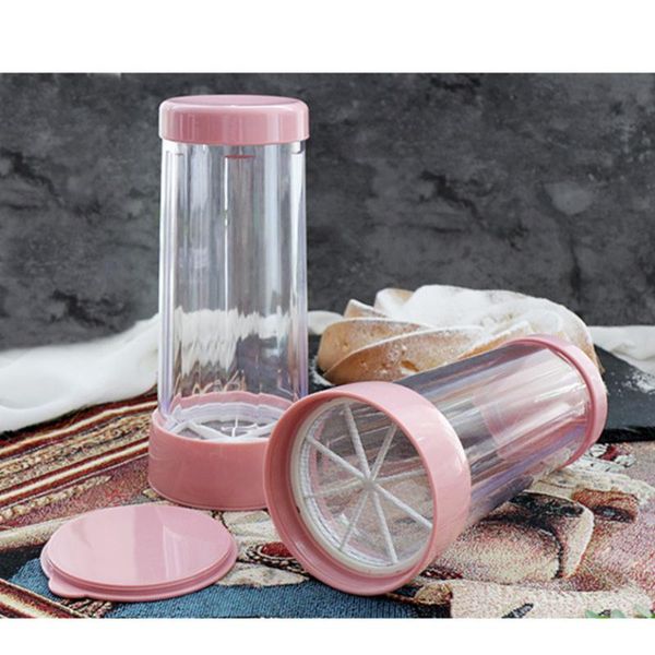 plastic icing sugar dispenser with lid chocolate coffee cocoa powder shaker stainless steel mesh sifters baking & pastry tools
plastic icing sugar dispenser with lid chocolate coffee cocoa powder shaker stainless steel mesh sifters baking & pastry tools