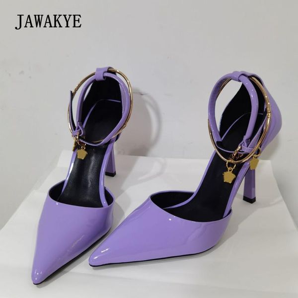 dress shoes elegant tassel metal decor women high heels pointy toe purple shallow pumps real leather ankle strap runway stilettos woman, Black
dress shoes elegant tassel metal decor women high heels pointy toe purple shallow pumps real leather ankle strap runway stilettos woman, Black