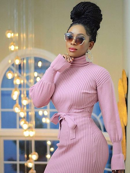 casual dresses wjfzqm turtleneck basic ribbed knitted sweater dress autumn ruffles sleeve sashes midi bodycon winter office pink, Black;gray
casual dresses wjfzqm turtleneck basic ribbed knitted sweater dress autumn ruffles sleeve sashes midi bodycon winter office pink, Black;gray