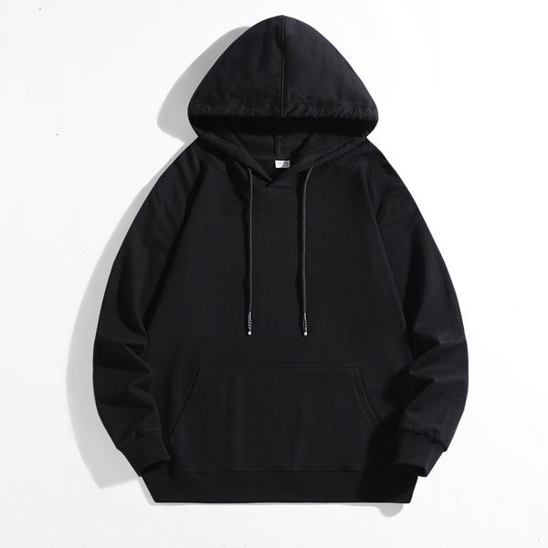 spring leisure and autumn sweater 280g solid color couple's printed hooded men's long sve t-shirt, Black
spring leisure and autumn sweater 280g solid color couple's printed hooded men's long sve t-shirt, Black