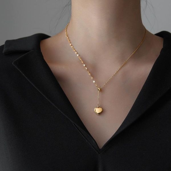 chains simple fashion delicate gold heart necklace female classical vintage collarbone chain metal choker women jewelry gift, Silver
chains simple fashion delicate gold heart necklace female classical vintage collarbone chain metal choker women jewelry gift, Silver