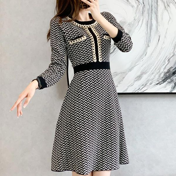 casual dresses autumn winter elastic knitted elegant simple women chic pullover robe femme fashion vintage vestidos de mujer, Black;gray
casual dresses autumn winter elastic knitted elegant simple women chic pullover robe femme fashion vintage vestidos de mujer, Black;gray