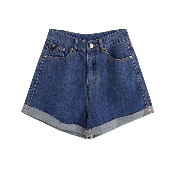 shorts women's denim bright silk fabric high waist thin a-line roll edge wide leg shorts, Blue
shorts women's denim bright silk fabric high waist thin a-line roll edge wide leg shorts, Blue