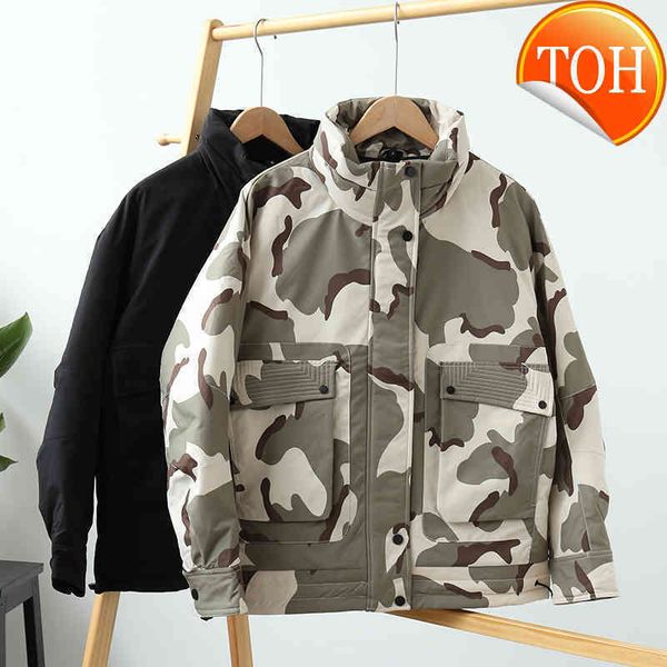 men qui lting seams stand-up collar camouflage down jacket 90% white duck down thick warm and waterproof jacket, Black
men qui lting seams stand-up collar camouflage down jacket 90% white duck down thick warm and waterproof jacket, Black