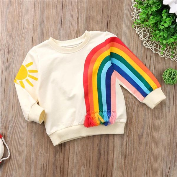 baby girls rainbow long sleeve sweatshirts winter fall warm children clothing tassel cotton sweatshirt, Blue
baby girls rainbow long sleeve sweatshirts winter fall warm children clothing tassel cotton sweatshirt, Blue