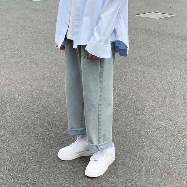 men's jeans retro nine-point light blue straight loose fall feeling wild wide-leg summer korean casual pants
men's jeans retro nine-point light blue straight loose fall feeling wild wide-leg summer korean casual pants