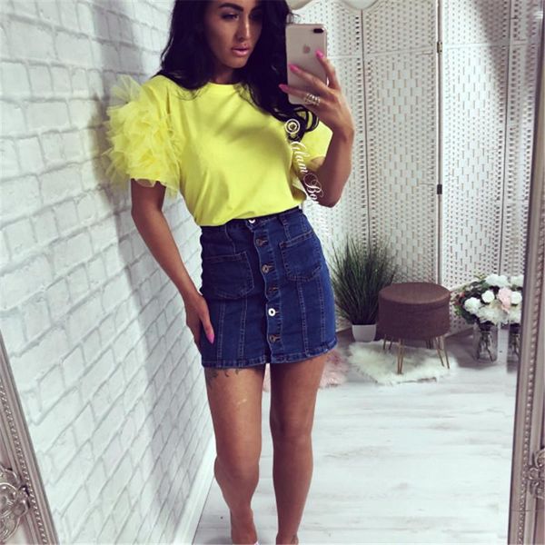 women's blouses & shirts women short sleeve mesh tulle ruffle ladies casual summer blouse shirt party clubwear fashion, White
women's blouses & shirts women short sleeve mesh tulle ruffle ladies casual summer blouse shirt party clubwear fashion, White
