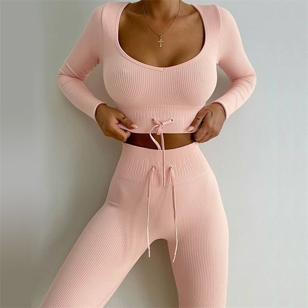 autumn and winter 2021 new square neck drawstring yoga suit set women's solid color sports fitness
autumn and winter 2021 new square neck drawstring yoga suit set women's solid color sports fitness