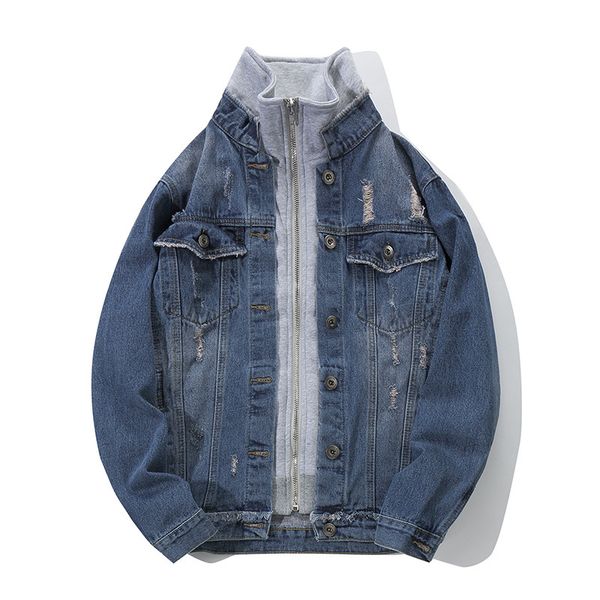 men's jackets mens fashion casaul hip hop hole stitching fake two pieces denim cardigan zipper stand-up collar streetwear m-xl u9x2, Black;brown
men's jackets mens fashion casaul hip hop hole stitching fake two pieces denim cardigan zipper stand-up collar streetwear m-xl u9x2, Black;brown