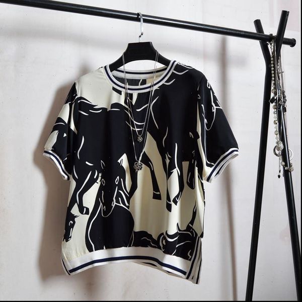 european print women womens shirts blouses loose short sleeve woman lady printed femme summer pullovers, White
european print women womens shirts blouses loose short sleeve woman lady printed femme summer pullovers, White