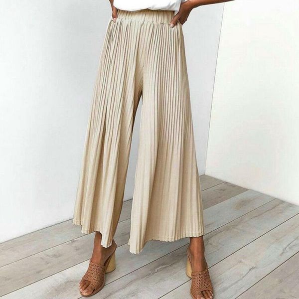 women's pants & capris women pleated high waist palazzo beach trousers ladies fashion daily wide leg loose casual ninth summer, Black;white
women's pants & capris women pleated high waist palazzo beach trousers ladies fashion daily wide leg loose casual ninth summer, Black;white