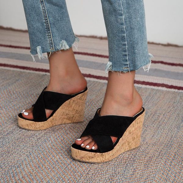 sandals 2021 summer large size women's shoes with increased back space, thick platform, heel slippers, sponge cake sandals, women., Black
sandals 2021 summer large size women's shoes with increased back space, thick platform, heel slippers, sponge cake sandals, women., Black
