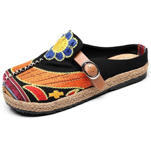 slippers drop vintage women casual linen cotton floral embroidery handmade ladies canvas walk soft shoes, Black
slippers drop vintage women casual linen cotton floral embroidery handmade ladies canvas walk soft shoes, Black