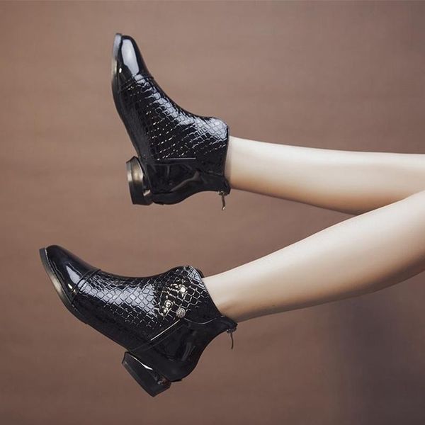boots women ankle women's shoes pu leather zipper crystal button ladies pointed toe plus size 2021 female fashion, Black
boots women ankle women's shoes pu leather zipper crystal button ladies pointed toe plus size 2021 female fashion, Black