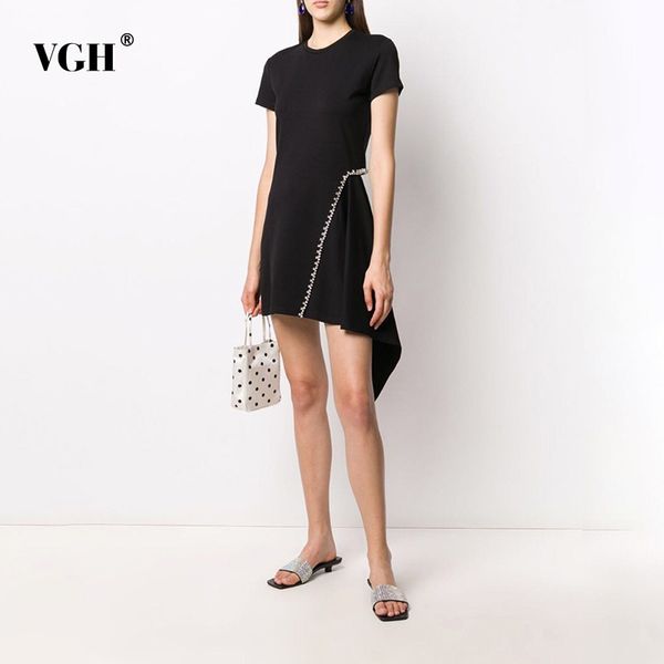 vgh black hollow out dress for women o neck short sleeve high waist patchwork diamonds irregular hem dresses female fashion 210421, Black;gray
vgh black hollow out dress for women o neck short sleeve high waist patchwork diamonds irregular hem dresses female fashion 210421, Black;gray