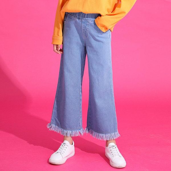 korean wide leg pants for girls jeans fashion children denim fringes kids casual tassle trousers, Blue
korean wide leg pants for girls jeans fashion children denim fringes kids casual tassle trousers, Blue