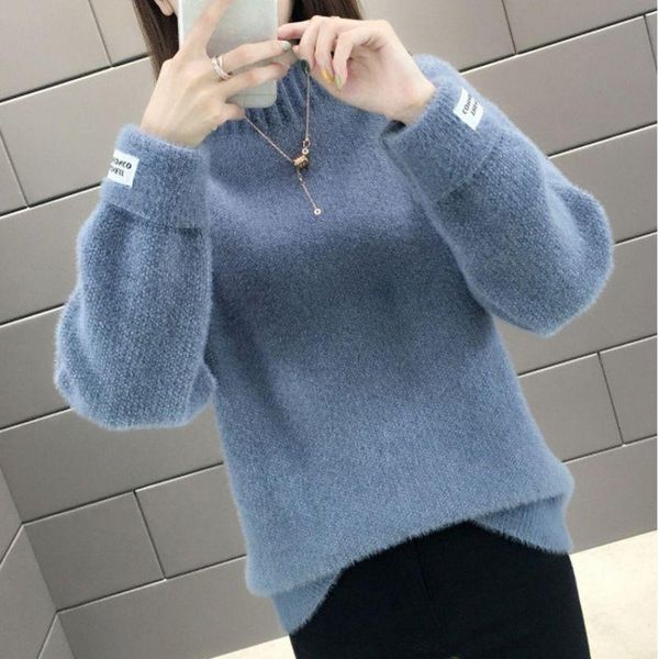 women's sweaters women casual loose thick ladies turtleneck winter white sweater knit pullover, White;black
women's sweaters women casual loose thick ladies turtleneck winter white sweater knit pullover, White;black