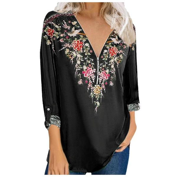 women's blouses & shirts floral printed vintage blouse loose ethnic style long sleeve v-neck t-shirt streetwear shirt blusas chemise fe, White
women's blouses & shirts floral printed vintage blouse loose ethnic style long sleeve v-neck t-shirt streetwear shirt blusas chemise fe, White