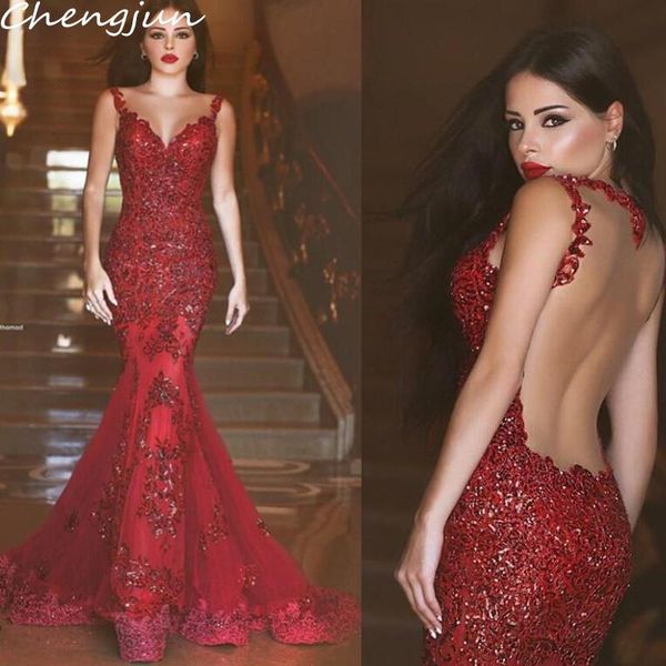 party dresses chengjun sleeveless luxury red open back sequin sparkly mermaid prom, White;black
party dresses chengjun sleeveless luxury red open back sequin sparkly mermaid prom, White;black