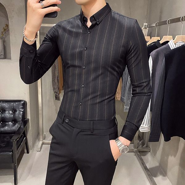 men's casual shirts estilo britnico preto/branco outono inverno manga longa camisas listradas roupas masculinas magro ajuste negcios fo, White;black
men's casual shirts estilo britnico preto/branco outono inverno manga longa camisas listradas roupas masculinas magro ajuste negcios fo, White;black